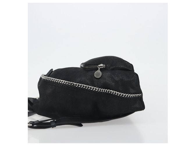 Autre Marque Stella MacCartney Falabella Chain Rucksack Polyester Black 410905 Auth BA14378A Schwarz Silber - Ansicht 4