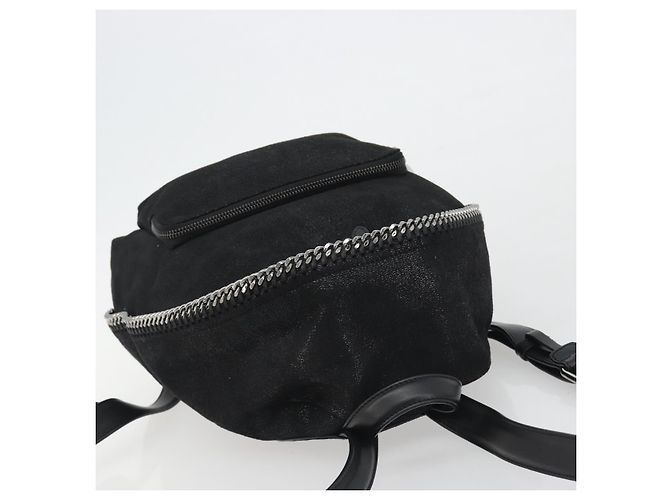 Autre Marque Stella MacCartney Falabella Chain Rucksack Polyester Black 410905 Auth BA14378A Schwarz Silber - Ansicht 6