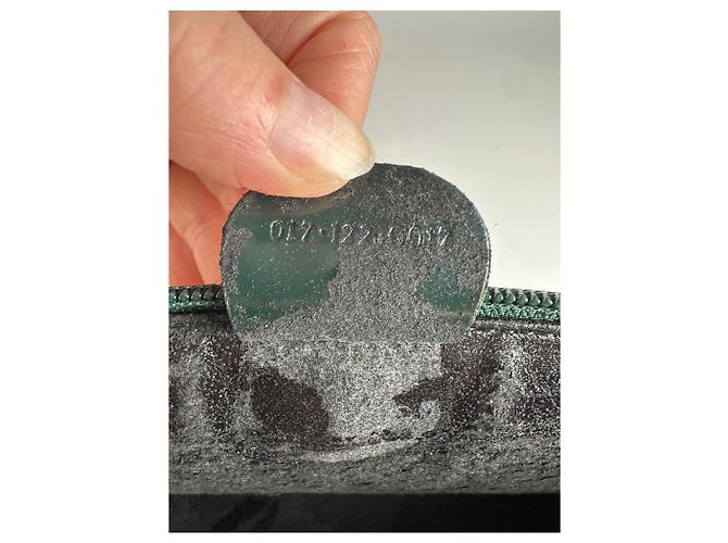 Custodia per laptop in pelle vintage Gucci Verde scuro Grigio - vista 6