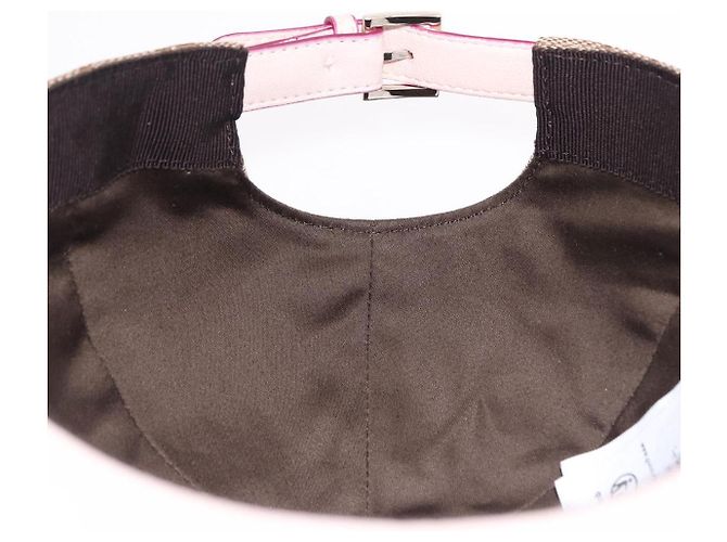 Boné Baseball GUCCI GG Canvas Yuko Higuchi Bege Rosa Auth SW2657SM - vista 10