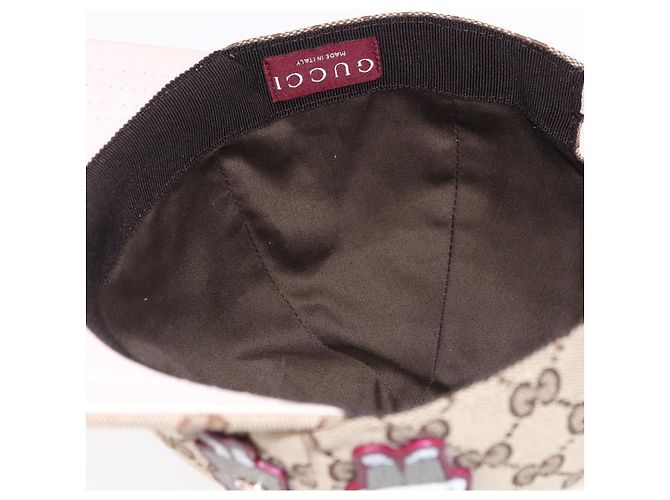 Boné Baseball GUCCI GG Canvas Yuko Higuchi Bege Rosa Auth SW2657SM - vista 15