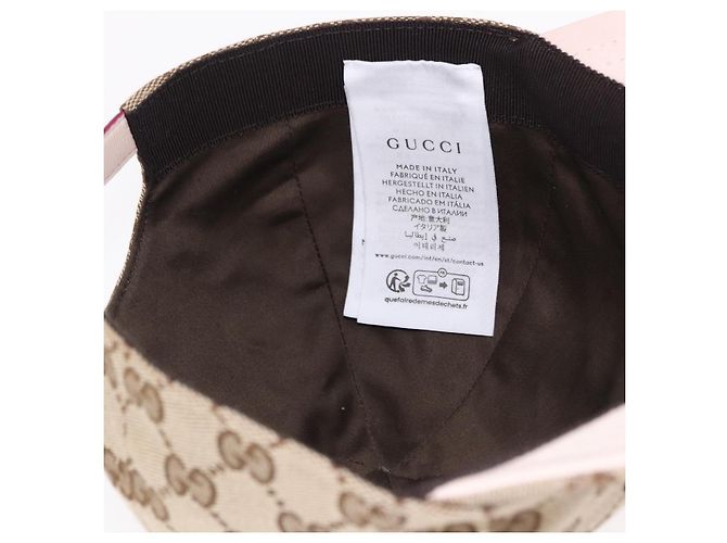 Boné Baseball GUCCI GG Canvas Yuko Higuchi Bege Rosa Auth SW2657SM - vista 16