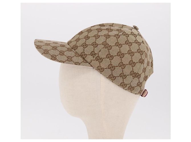 Boné Baseball GUCCI GG Canvas Yuko Higuchi Bege Rosa Auth SW2657SM - vista 3