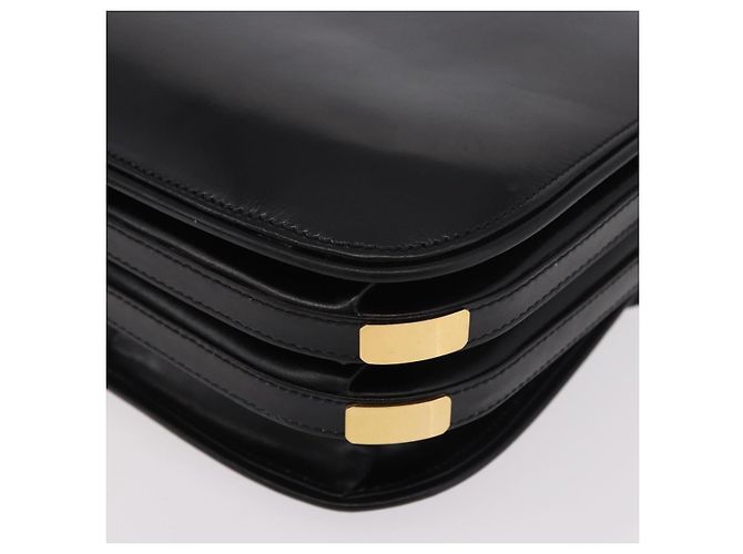 Borsa GUCCI in pelle nera e oro Auth gh2167 Nero D'oro - vista 17