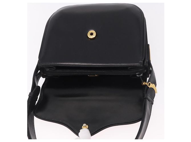 Borsa GUCCI in pelle nera e oro Auth gh2167 Nero D'oro - vista 19