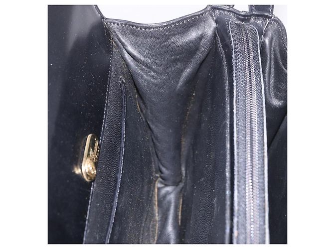 Borsa GUCCI in pelle nera e oro Auth gh2167 Nero D'oro - vista 24