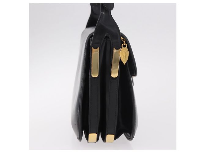 Borsa GUCCI in pelle nera e oro Auth gh2167 Nero D'oro - vista 4