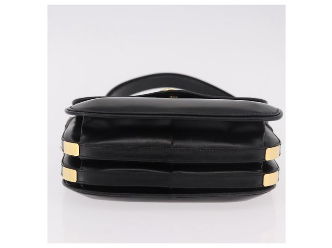 Borsa GUCCI in pelle nera e oro Auth gh2167 Nero D'oro - vista 5