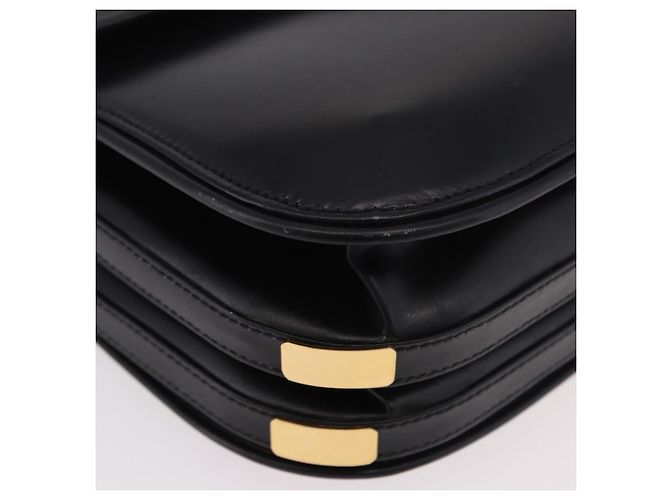 Borsa GUCCI in pelle nera e oro Auth gh2167 Nero D'oro - vista 8