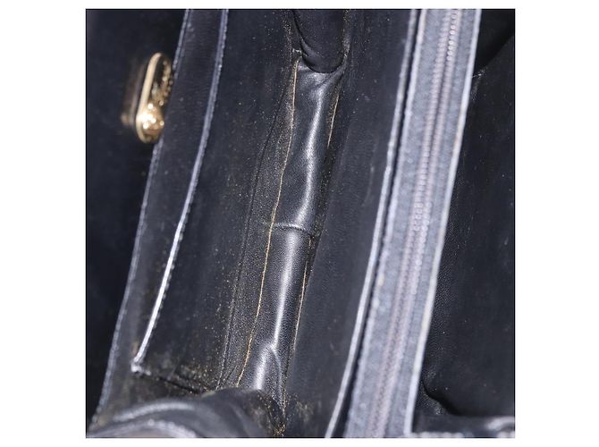 Borsa GUCCI in pelle nera e oro Auth gh2167 Nero D'oro - vista 9