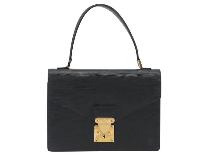Borsa LOUIS VUITTON Epi Concorde Nera M52132 LV Auth bs36212 Nero - vista 13