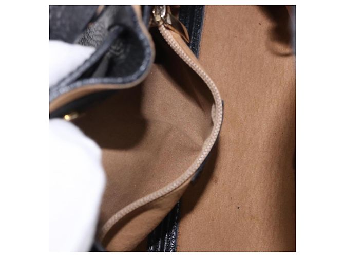 Borsa a mano Salvatore Ferragamo in pelle nera e oro Auth bs36167 Nero D'oro - vista 11