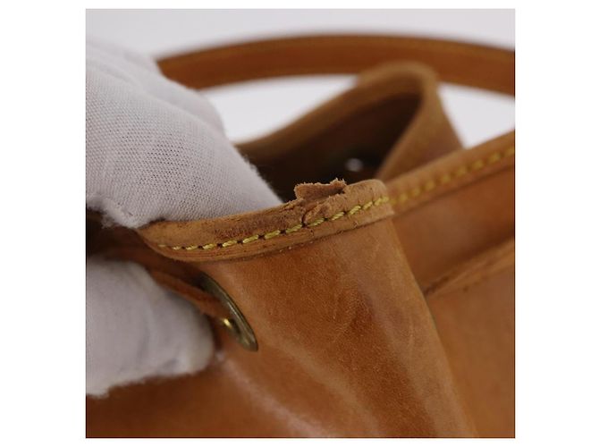 Borsa LOUIS VUITTON Nomad Mini Noe in pelle Beige M43528 LV Auth 191261A - vista 10