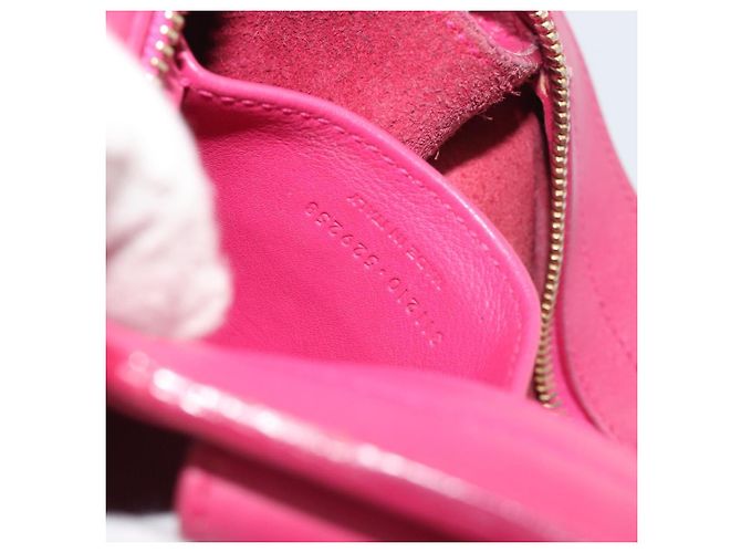 SAINT LAURENT Bolsa Y Line em couro Rosa Ouro 311210 Auth 192291 Dourado - vista 12