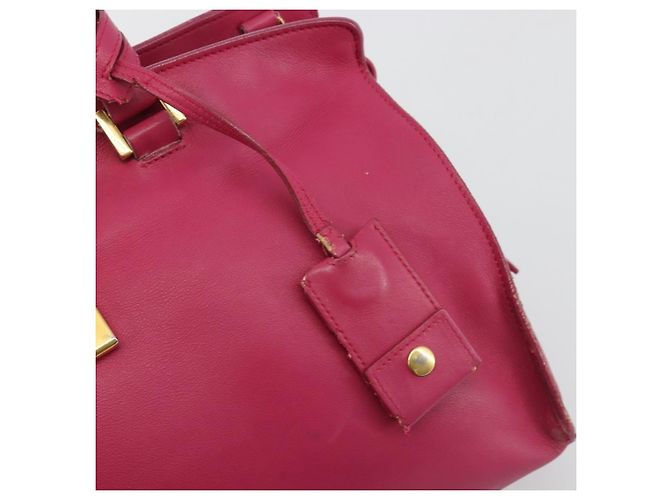 SAINT LAURENT Bolsa Y Line em couro Rosa Ouro 311210 Auth 192291 Dourado - vista 18
