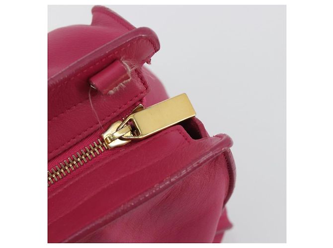 SAINT LAURENT Bolsa Y Line em couro Rosa Ouro 311210 Auth 192291 Dourado - vista 21