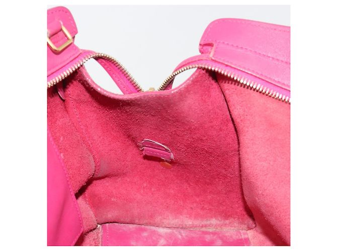 SAINT LAURENT Bolsa Y Line em couro Rosa Ouro 311210 Auth 192291 Dourado - vista 23