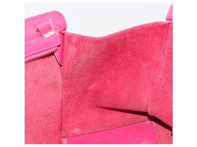 SAINT LAURENT Bolsa Y Line em couro Rosa Ouro 311210 Auth 192291 Dourado - vista 24