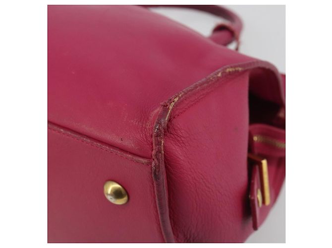 SAINT LAURENT Bolsa Y Line em couro Rosa Ouro 311210 Auth 192291 Dourado - vista 9