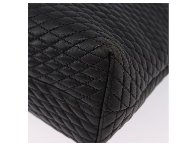 Borsa a Spalla con Catena BALLY in Pelle Nera e Tonalità Oro Auth 191794 Nero - vista 16