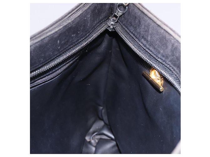 Borsa a Spalla con Catena BALLY in Pelle Nera e Tonalità Oro Auth 191794 Nero - vista 17