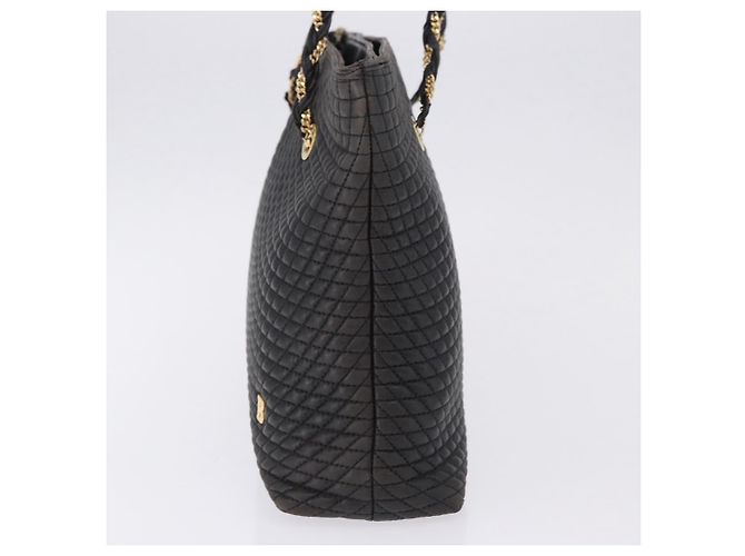Borsa a Spalla con Catena BALLY in Pelle Nera e Tonalità Oro Auth 191794 Nero - vista 3