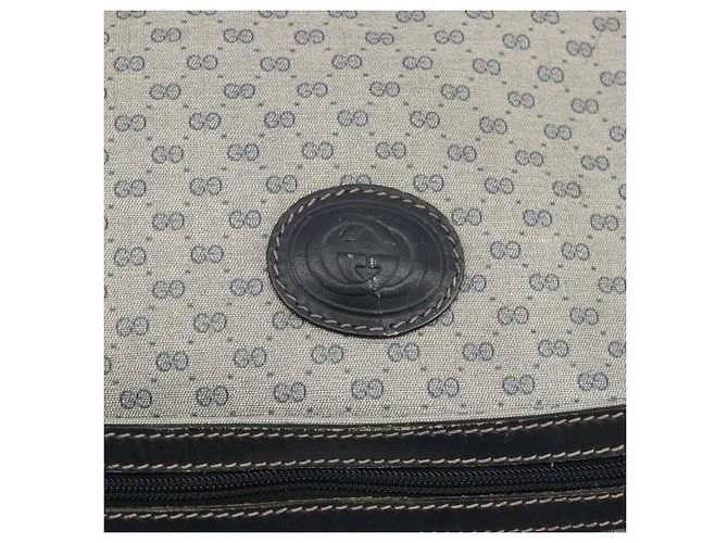 Borsa Boston GUCCI Micro GG Supreme in PVC Blu Navy Oro 012 39 0079 Auth gh2157 D'oro - vista 17