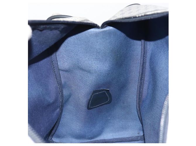 Borsa Boston GUCCI Micro GG Supreme in PVC Blu Navy Oro 012 39 0079 Auth gh2157 D'oro - vista 21