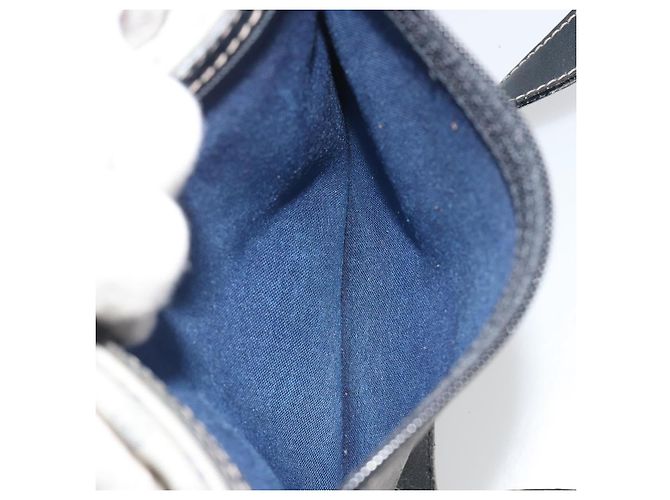 Borsa Boston GUCCI Micro GG Supreme in PVC Blu Navy Oro 012 39 0079 Auth gh2157 D'oro - vista 22
