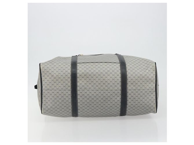 Borsa Boston GUCCI Micro GG Supreme in PVC Blu Navy Oro 012 39 0079 Auth gh2157 D'oro - vista 5