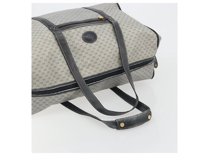 Borsa Boston GUCCI Micro GG Supreme in PVC Blu Navy Oro 012 39 0079 Auth gh2157 D'oro - vista 7