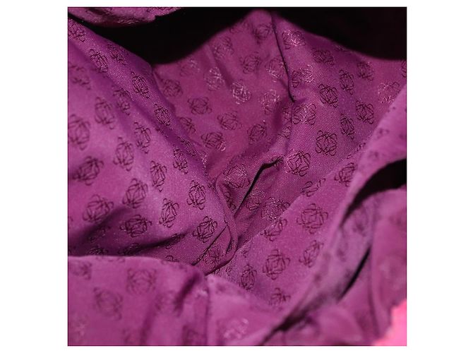 Borsa a tracolla LOEWE Flamenco in pelle rosa argento Auth 192107A - vista 11