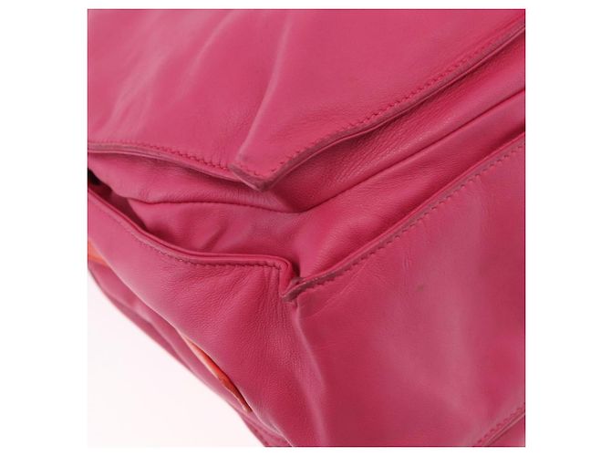 Borsa a tracolla LOEWE Flamenco in pelle rosa argento Auth 192107A - vista 15
