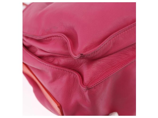 Borsa a tracolla LOEWE Flamenco in pelle rosa argento Auth 192107A - vista 17