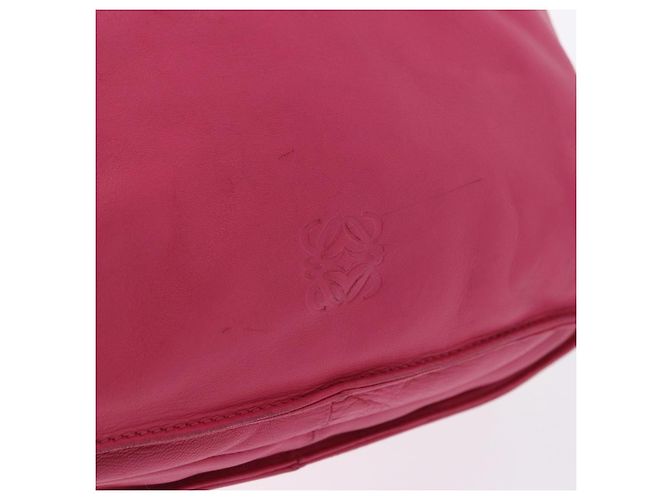 Borsa a tracolla LOEWE Flamenco in pelle rosa argento Auth 192107A - vista 20