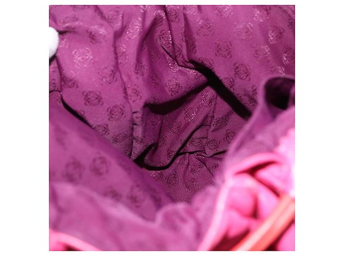 Borsa a tracolla LOEWE Flamenco in pelle rosa argento Auth 192107A - vista 22