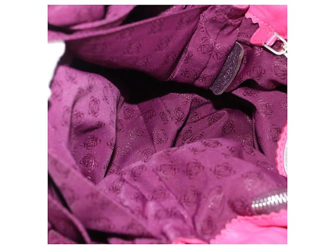 Borsa a tracolla LOEWE Flamenco in pelle rosa argento Auth 192107A - vista 24