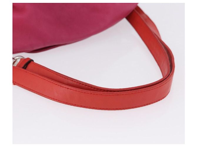Borsa a tracolla LOEWE Flamenco in pelle rosa argento Auth 192107A - vista 7