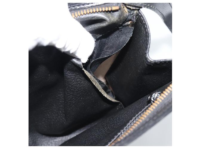 Céline CELINE Clutch Bag Leder Schwarz Gold Auth ep15100 Golden - Ansicht 11