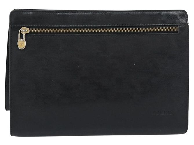 Céline CELINE Clutch Bag Leder Schwarz Gold Auth ep15100 Golden - Ansicht 13