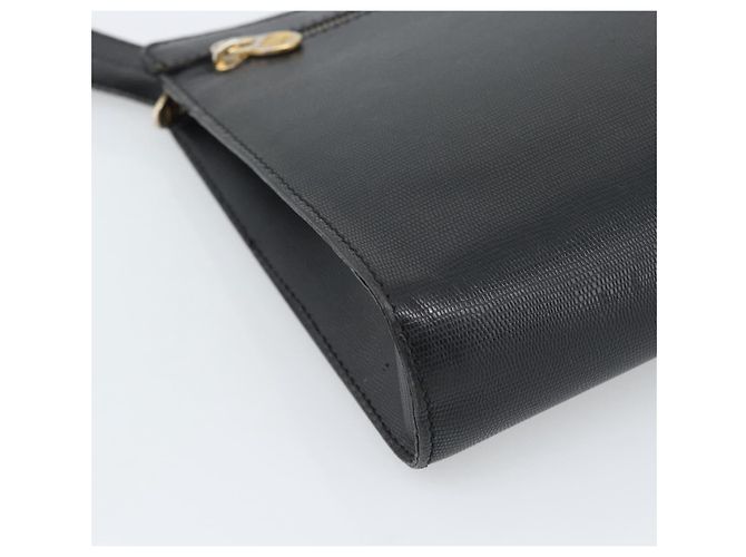 Céline CELINE Clutch Bag Leder Schwarz Gold Auth ep15100 Golden - Ansicht 15