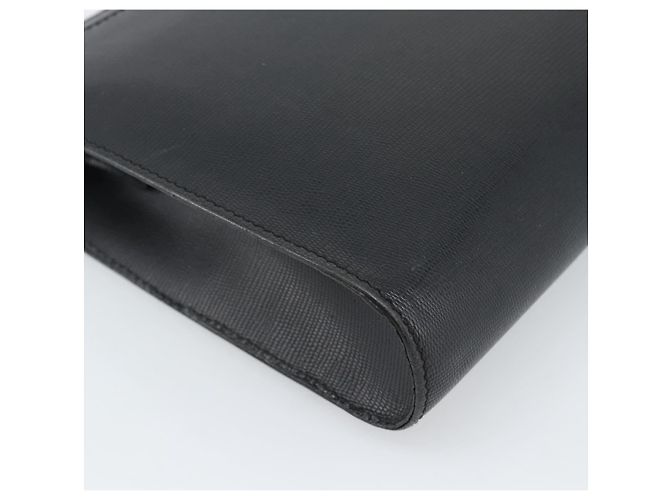 Céline CELINE Clutch Bag Leder Schwarz Gold Auth ep15100 Golden - Ansicht 17