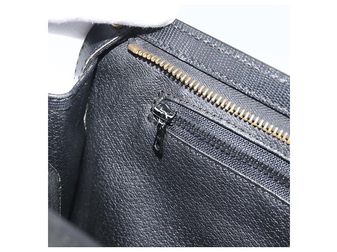 Céline CELINE Clutch Bag Leder Schwarz Gold Auth ep15100 Golden - Ansicht 21