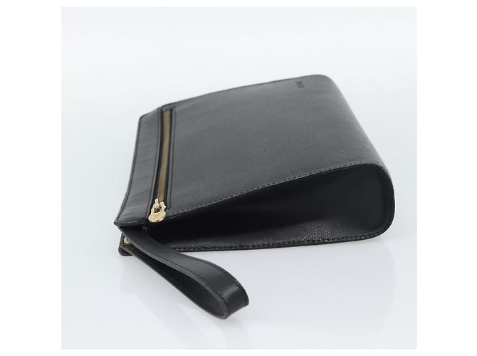 Céline CELINE Clutch Bag Leder Schwarz Gold Auth ep15100 Golden - Ansicht 3