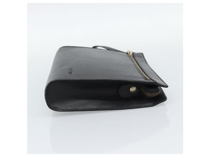 Céline CELINE Clutch Bag Leder Schwarz Gold Auth ep15100 Golden - Ansicht 4
