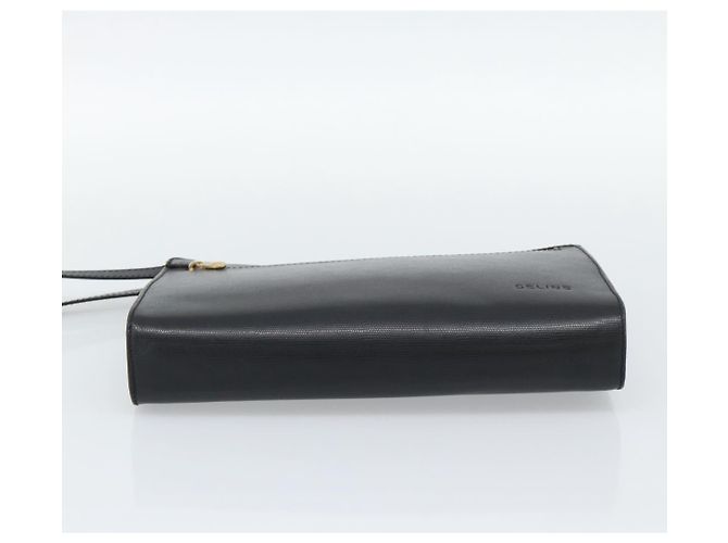 Céline CELINE Clutch Bag Leder Schwarz Gold Auth ep15100 Golden - Ansicht 5