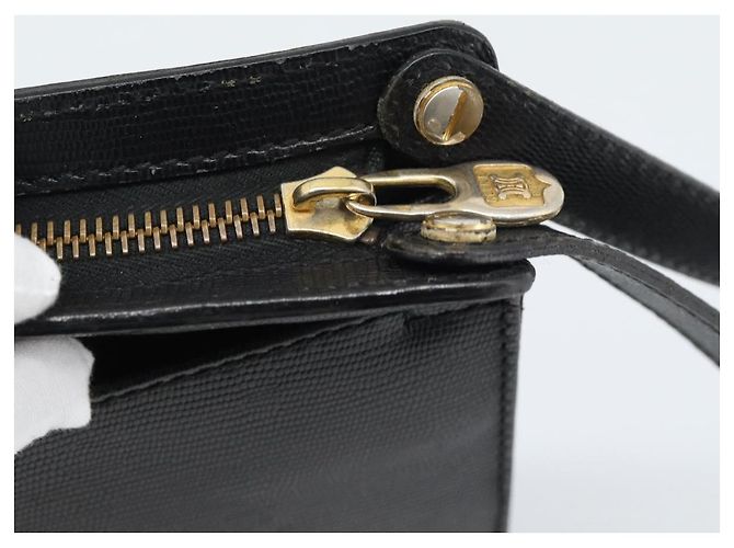Céline CELINE Clutch Bag Leder Schwarz Gold Auth ep15100 Golden - Ansicht 9