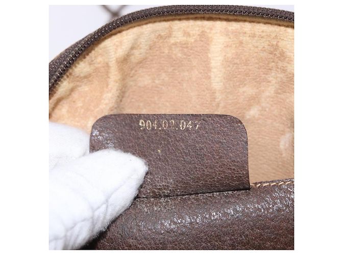 Borsa GUCCI GG Supreme Web Sherry Line in PVC Beige Oro 904 02 047 Auth BA14476 D'oro - vista 12