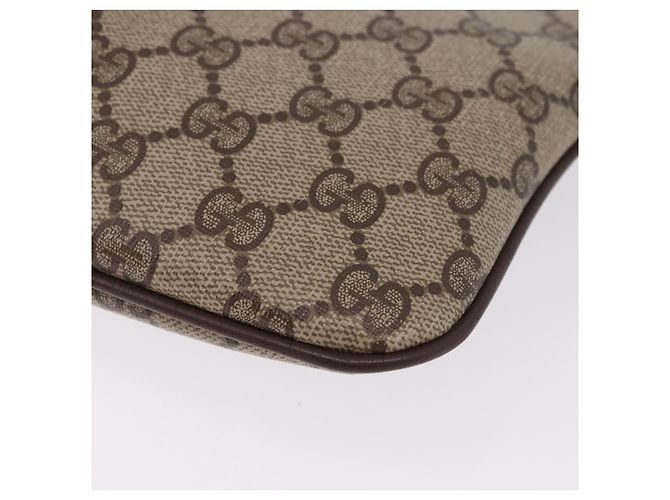 Borsa GUCCI GG Supreme Web Sherry Line in PVC Beige Oro 904 02 047 Auth BA14476 D'oro - vista 16