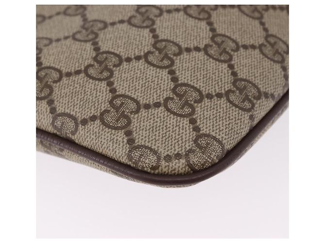 Borsa GUCCI GG Supreme Web Sherry Line in PVC Beige Oro 904 02 047 Auth BA14476 D'oro - vista 17